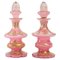 Flacons à Parfum en Opaline Rose, 19ème Siècle, Set de 2 1