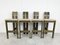 Brutalistische Mid-Century Barhocker, 1970er, 4er Set 4