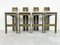 Mid-Century Brutalist Bar Stools, 1970s, Set of 4 5