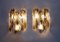 Applique Citrus Swirl in vetro di Murano ambrato e ottone attribuite a JT Kalmar per Kalmar, Austria, anni '60, set di 2, Immagine 2
