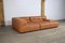 Cognac Leather Tufty Time Modular Sofa by Patricia Urquiola for B&b Italia, Set of 2, Image 6