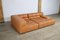 Cognac Leather Tufty Time Modular Sofa by Patricia Urquiola for B&b Italia, Set of 2 4