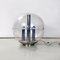 Moderne italienische Kugel Tisch- oder Stehlampe aus Aluminium & transparentem Kunststoff, 1970er 3