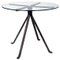 Italian Modern Iron and Glass Cuginetto Coffee Table attributed to Enzo Mari for Driade, 1970s 1