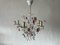 Florentine White and Pink Metal Bouquet Chandelier by Hans Kögl, Germany, 1970s 1