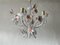 Lustre Florentine Bouquet en Métal Blanc et Rose par Hans Kögl, Allemagne, 1970s 5