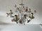 Florentine White and Pink Metal Bouquet Chandelier by Hans Kögl, Germany, 1970s, Image 3