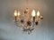 Florentine White and Pink Metal Bouquet Chandelier by Hans Kögl, Germany, 1970s 6