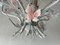 Florentine White and Pink Metal Bouquet Chandelier by Hans Kögl, Germany, 1970s, Image 9