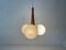 Atomic Deckenlampe aus Opalglas & Holz, Deutschland, 1970er 9