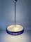 Blue and White Glass UFO Ceiling Lamp by Gunther Lambert, Germany, 1970s, Image 7