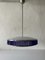 Blue and White Glass UFO Ceiling Lamp by Gunther Lambert, Germany, 1970s, Image 1