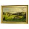 Paisaje de hierba de alta montaña con lago alpino en Baviera, años 30, óleo sobre lienzo, Imagen 1