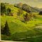 High Mountain Grass Landscape with Alpine Lake in Bavaria, 1930s, Oil on Canvas 5