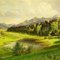 High Mountain Grass Landscape with Alpine Lake in Bavaria, 1930s, Oil on Canvas 6