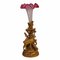 Finely Carved Wood Chamois with Glass Vase from Brienz, 1900 2