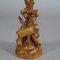 Finely Carved Wood Chamois with Glass Vase from Brienz, 1900, Image 6