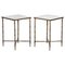 Mid-Century Faux Bamboo Brass Side Tables, Set of 2 1