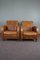 Vintage Lounge Chairs in Cow Leather, Set of 2 1