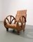 Art Deco Armchair in Wood and Cane, Italy, 1930s 4