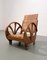 Art Deco Armchair in Wood and Cane, Italy, 1930s, Image 4