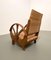 Art Deco Armchair in Wood and Cane, Italy, 1930s, Image 5