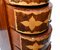 Art Deco Tall Boy Chest of Drawers with Clover Inlay, Set of 2 8