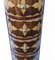 Art Deco Tall Boy Chest of Drawers with Clover Inlay, Set of 2 2