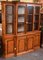 Victorian Breakfront Bookcase in Wanut and Marquetry Inlay 10