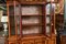 Victorian Breakfront Bookcase in Wanut and Marquetry Inlay 4