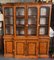 Victorian Breakfront Bookcase in Wanut and Marquetry Inlay 1