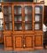 Victorian Breakfront Bookcase in Wanut and Marquetry Inlay 11