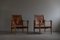 Safari Chairs in Ash and Leather by Kaare Klint, 1950s, Set of 2, Image 5