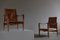 Safari Chairs in Ash and Leather by Kaare Klint, 1950s, Set of 2, Image 4