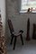 French Wabi Sabi Wooden Carved Tripod Chair, 1890s, Image 3