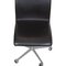Tall Oxford Office Chair in Original Brown Leather by Arne Jacobsen, Image 4
