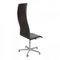 Tall Oxford Office Chair in Original Brown Leather by Arne Jacobsen 2