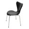 Seven Series Chair in Black Lacquer Ash & Leather by Arne Jacobsen, 2016, Image 5