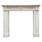 Regency English Statuary White Marble Fireplace Mantel, 1920s 1