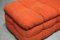 Orange Sofa with Armchair and Puff, Set of 3, Image 20