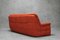 Orange Sofa with Armchair and Puff, Set of 3 5