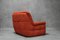 Orange Sofa with Armchair and Puff, Set of 3 13