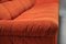 Orange Sofa with Armchair and Puff, Set of 3, Image 8