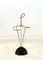 Sculptural Brass and Cast Iron Umbrella Stand, 1950s 1