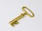Large Austrian Brass Key Cork Screw by Carl Auböck, 1950s, Image 7