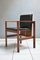 Vintage Stühle aus Nussholz & Schwarzem Leder von Bernini, 4 . Set 9