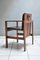 Vintage Stühle aus Nussholz & Schwarzem Leder von Bernini, 4 . Set 6