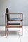 Vintage Stühle aus Nussholz & Schwarzem Leder von Bernini, 4 . Set 5