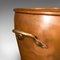 Antique Victorian English Fireside Bin in Copper and Brass, 1880s 8