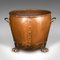 Antique Victorian English Fireside Bin in Copper and Brass, 1880s 5